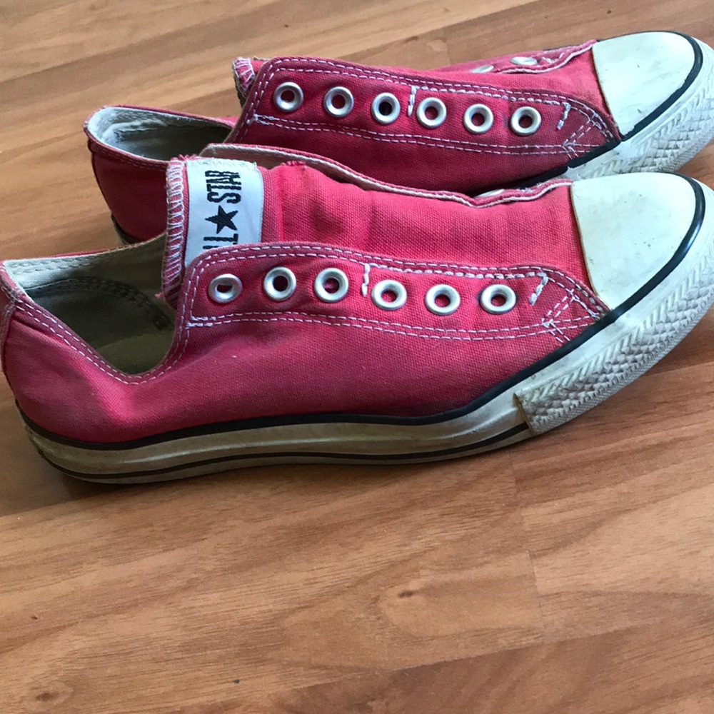 Red Converse All Star slip on/Unisex/Womens 9-9.5